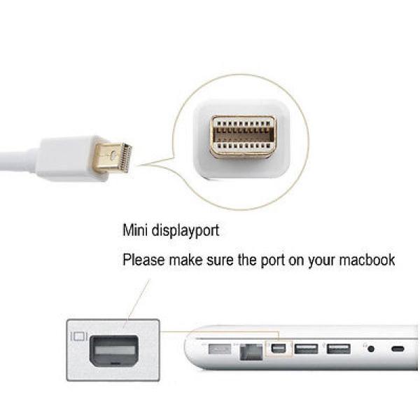 DL-227 4K Mini DisplayPort to HDMI Cable سلك توصيل ميني ديسبلي بورت إلى اتش دي لعرض شاشة الكمبيوتر على التلفاز او البروجكتر مناسب لاجهزة الماك